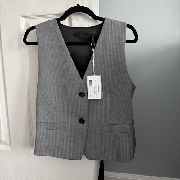 Helmut land open‎ back wool herringbone vest 10 - Picture 1 of 6